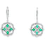 1.44ct Emerald Diamond Dangle Earrings in 14KT White Gold