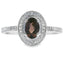 Anillo de Diamante de Cuarzo de 0.42ct en Oro Blanco de 10KT