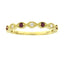 Bague de mariage en diamant rubis de 0,15 ct en or jaune 14KT