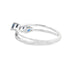Natural .70ct Sapphire Diamond Ring in 14KT White Gold
