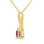 Rhodolite Garnet Pendant in 10KT Yellow Gold