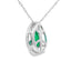 Pendentif de mode en diamant de calcédoine en or blanc 10KT