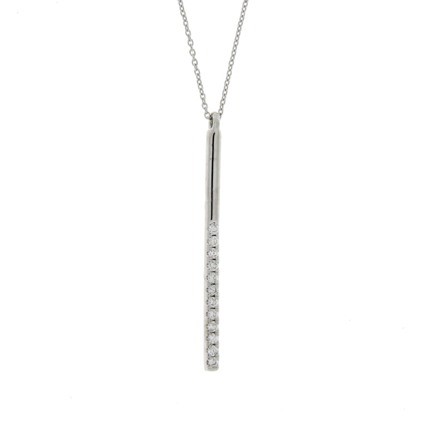 Natural .12ct Diamond Fashion Pendant in 14KT White Gold