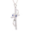 Colgante Cruz de Tanzanita de 0.50ct en Plata Esterlina