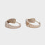 Natural .25ct Gold Plated Sterling Silver Hoop Earrings