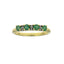 Emerald Diamond Fashion Band Ring in 10KT Yellow Gold
