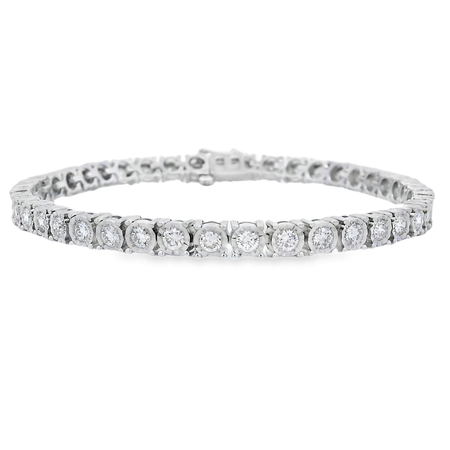 Pulsera de Tenis de Diamantes Cultivados en Laboratorio en Plata Esterlina