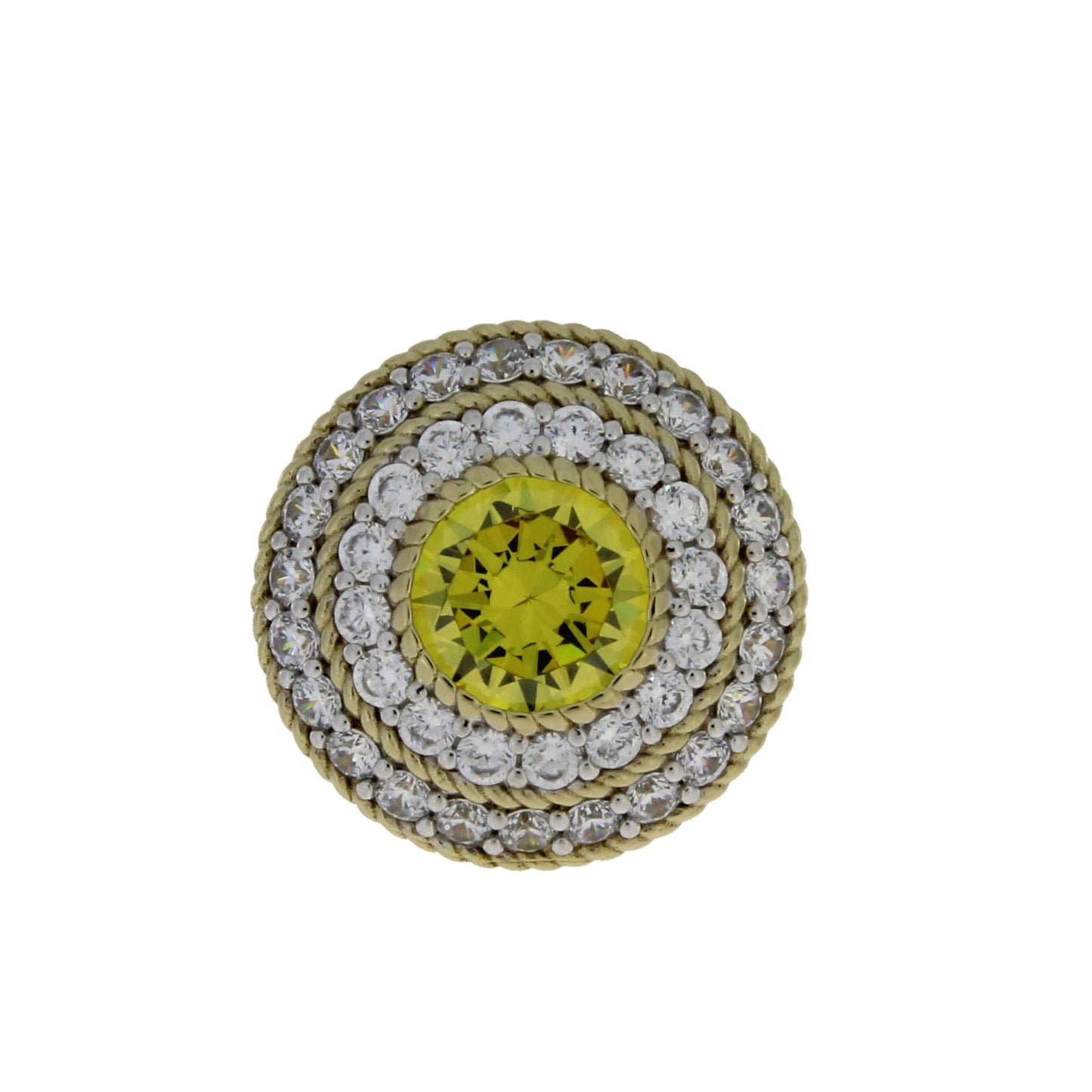 Natural Cubic Zirconium Ring in Sterling Silver
