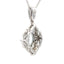 Aquamarine Diamond Pendant in 10KT White Gold