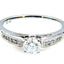 Bague de fiançailles en diamant naturel de 0,50 ct en or blanc 14KT