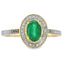 Natural .49ct Emerald Diamond Ring in 10KT Yellow Gold