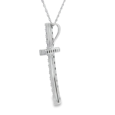 .50ct Diamond Cross Pendant in 14KT White Gold