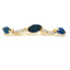 Conjunto de Anillos Apilables de Zafiro y Diamante en Oro Amarillo de 14KT