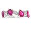 Natural 1.24ct Ruby Diamond Ring in 14KT White Gold