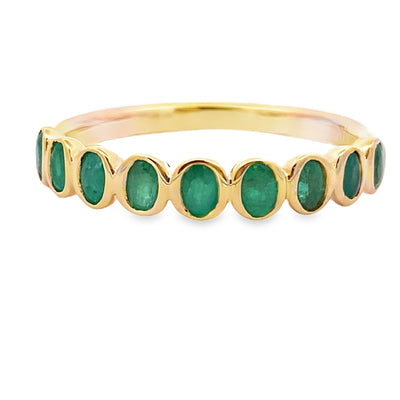 .78ct Bague de Mode en Émeraude en Or Jaune 14KT