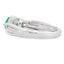 Genuine .58ct Emerald Zircon Ring in Sterling Silver