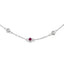 Natural Ruby and Diamond Bracelet in 14KT White Gold