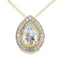 Colgante de Aguamarina y Diamante en Oro Amarillo de 10KT