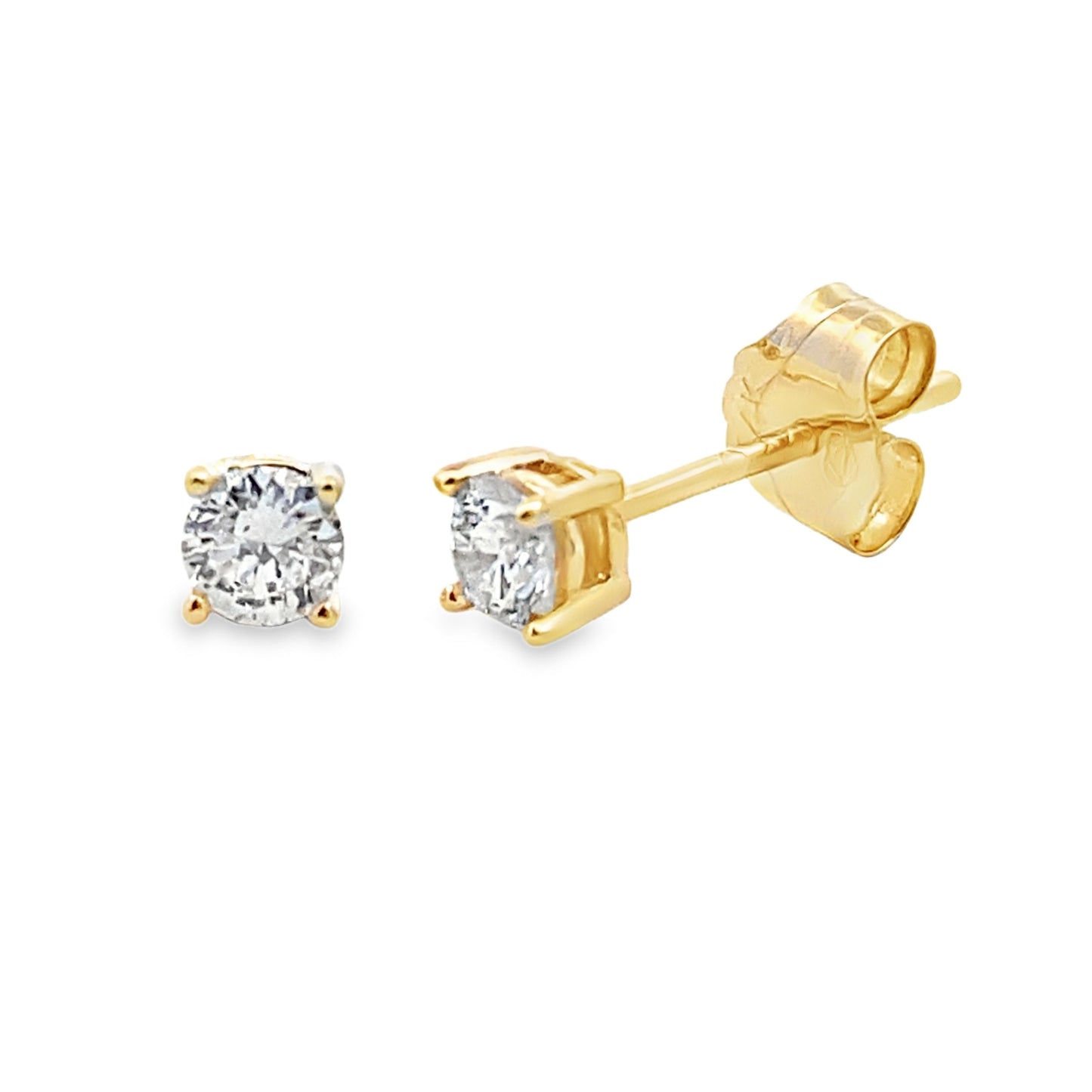 .25ct Boucles d'oreilles en diamant cultivé en laboratoire en or jaune 14KT
