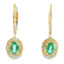 Boucles d'oreilles pendantes en diamant émeraude de 0,90 ct en or jaune 10KT