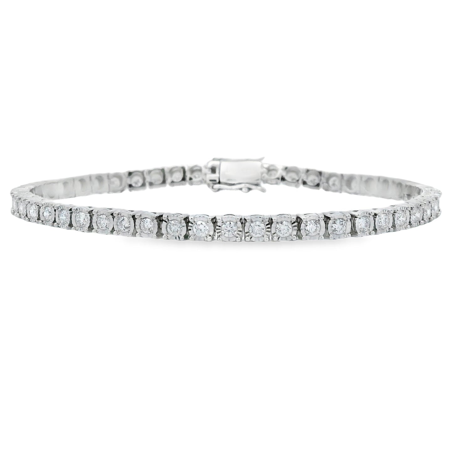 Pulsera de Tenis de Diamantes Crecidos en Laboratorio en Plata Esterlina