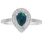 Bague en diamant saphir véritable de 0,54 ct en or blanc 10KT