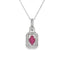 .72ct Ruby and Diamond Pendant in 14KT White Gold