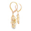 Sapphire Diamond Dangle Earrings in 14KT Yellow Gold
