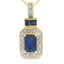 Pendentif de mode en diamant saphir en or jaune 14KT