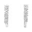 Boucles d'oreilles créoles en diamant synthétique de 1,50 ct en or blanc 14KT