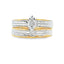 Elegant Diamond Engagement Ring Set in Sterling Silver and 14KT Gold