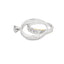 Conjunto de Anillos de Compromiso de Diamante Elegante en Plata de Ley y Oro de 14KT