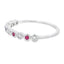 .18ct Conjunto de Anillos Apilables de Rubí y Diamante en Oro Blanco de 14KT