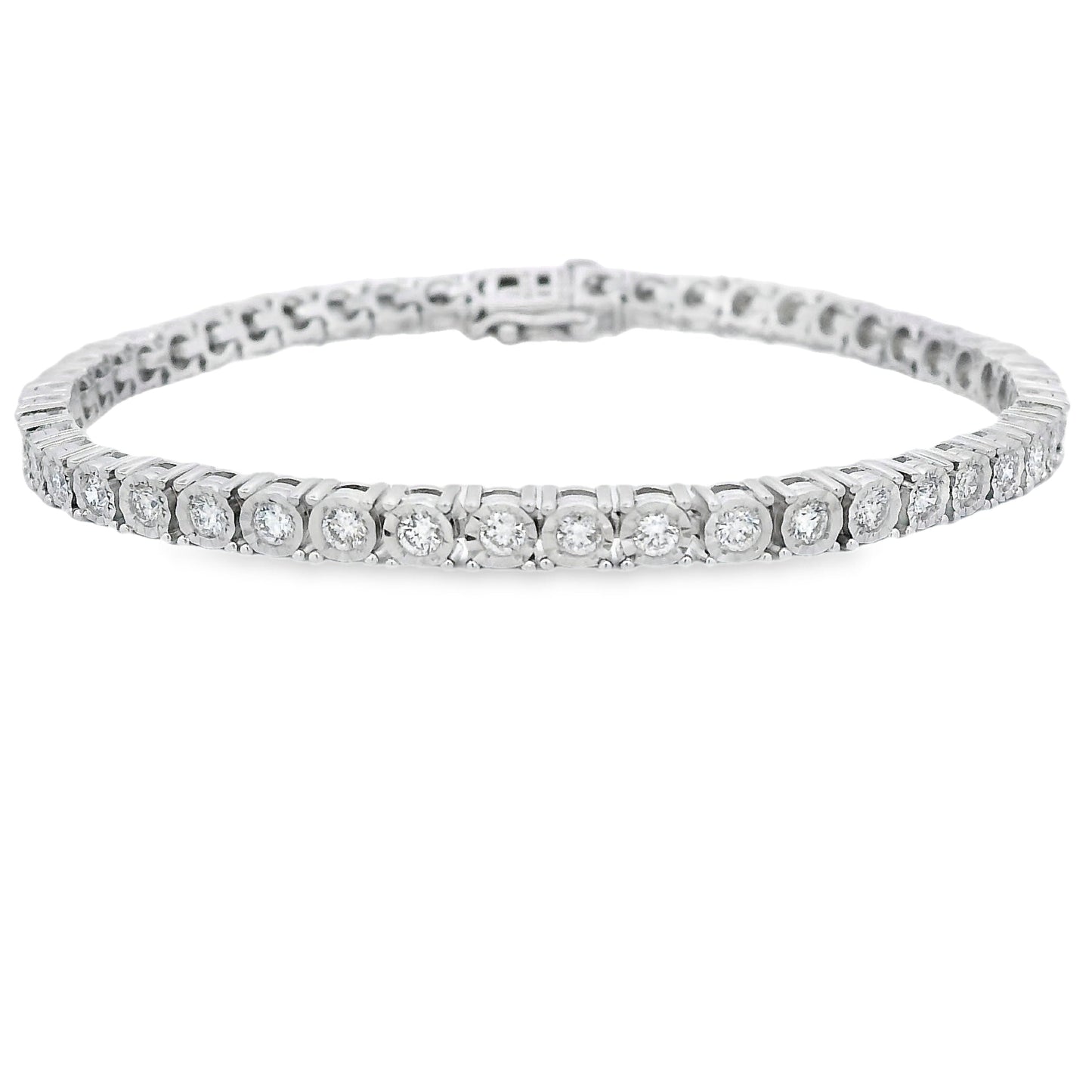 Bracelet de tennis en diamant cultivé en laboratoire en argent sterling
