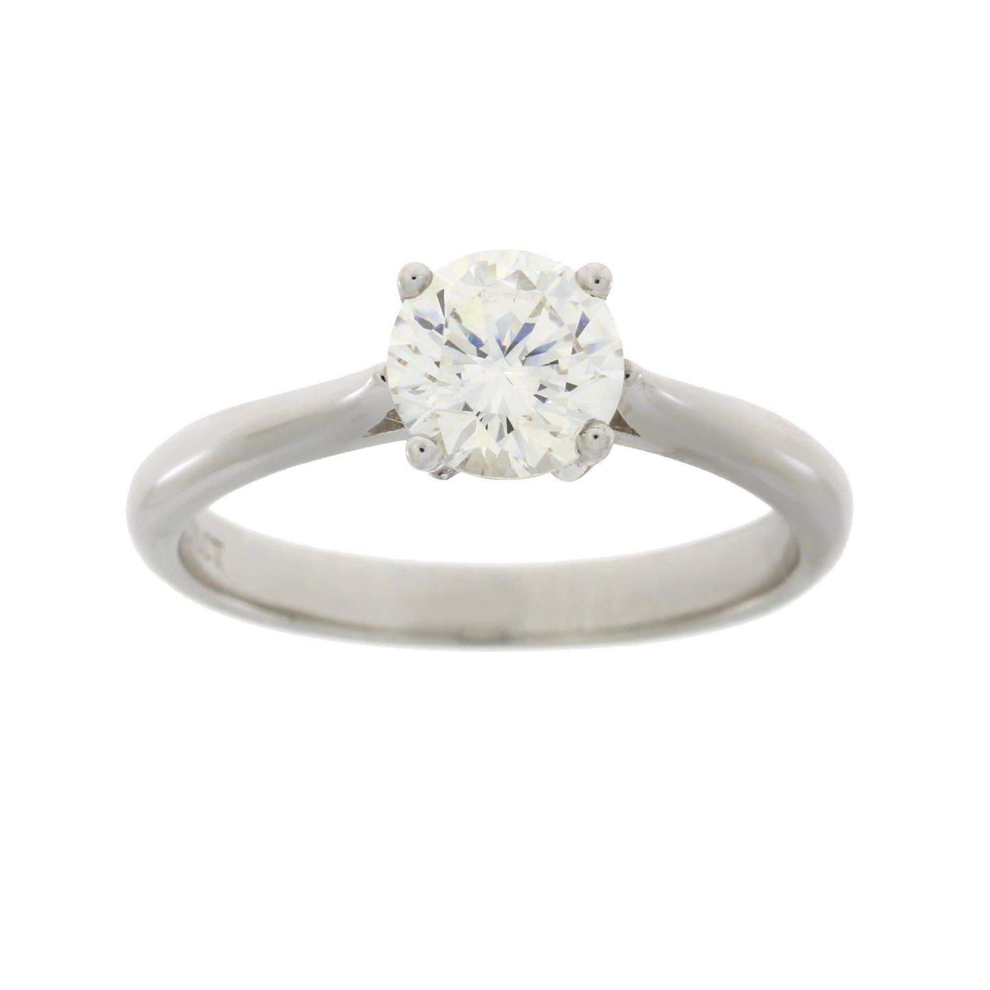 Bague de fiançailles en argent sterling avec zircon cubique véritable