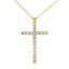 Pendentif Croix en Diamant de 0,19 ct en Or Jaune 14KT