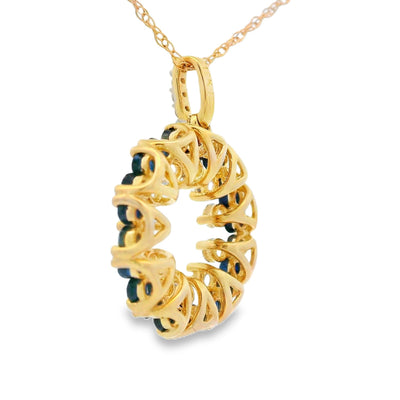 .10ct Pendentif en Saphir de Mode en Or Jaune 10KT