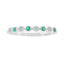 Ensemble de Bagues Empilables en Diamant Émeraude en Or Blanc 14KT