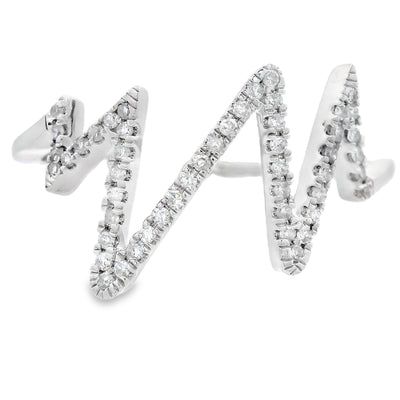 Bague en diamant véritable de 0,15 ct en or blanc 14KT