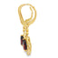 2.43ct Garnet and Diamond Dangle Earrings in 10KT Yellow Gold