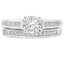 Genuine Cubic Zirconia Bridal Ring in Sterling Silver