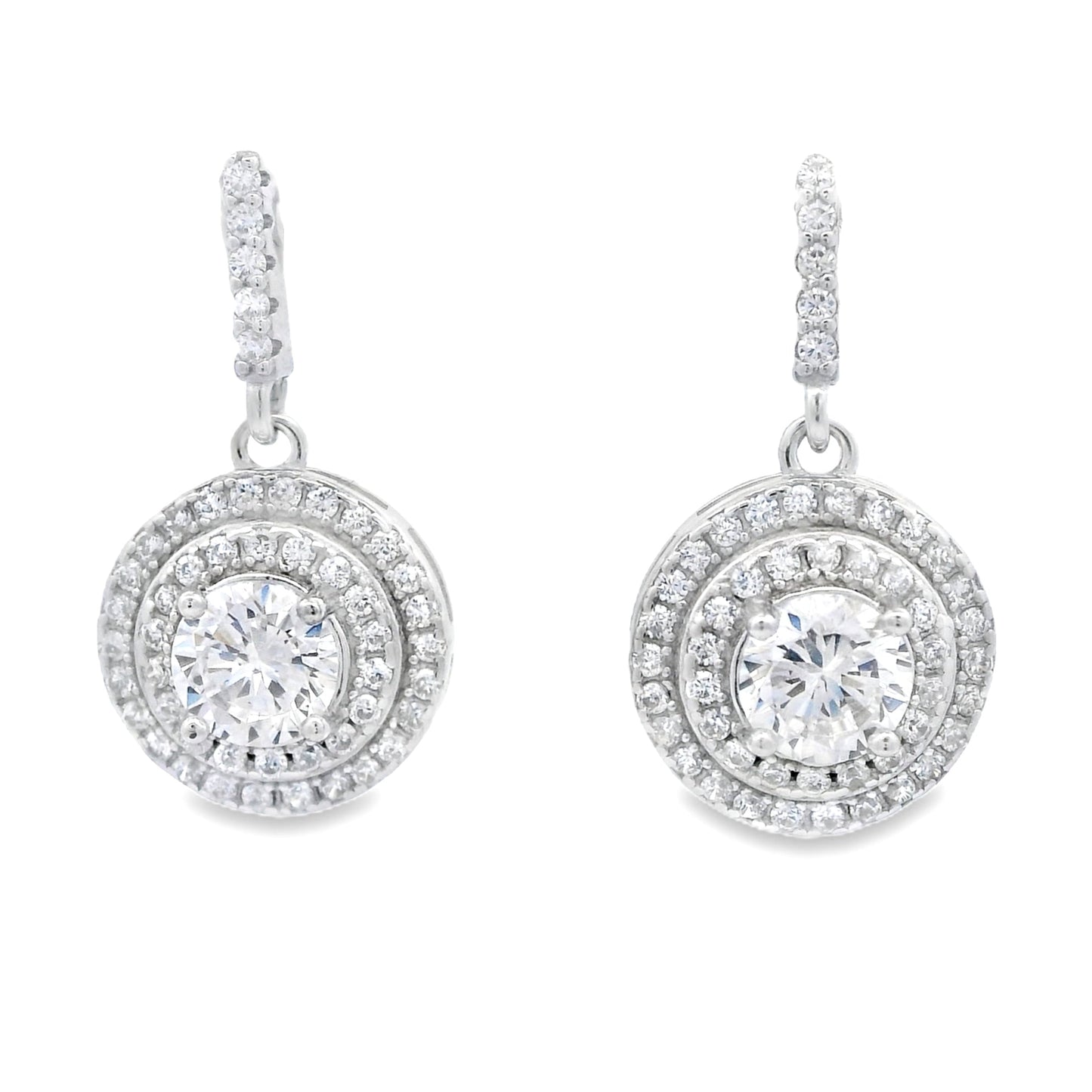 Pendientes de Zirconia Cubica Natural en Plata de Ley