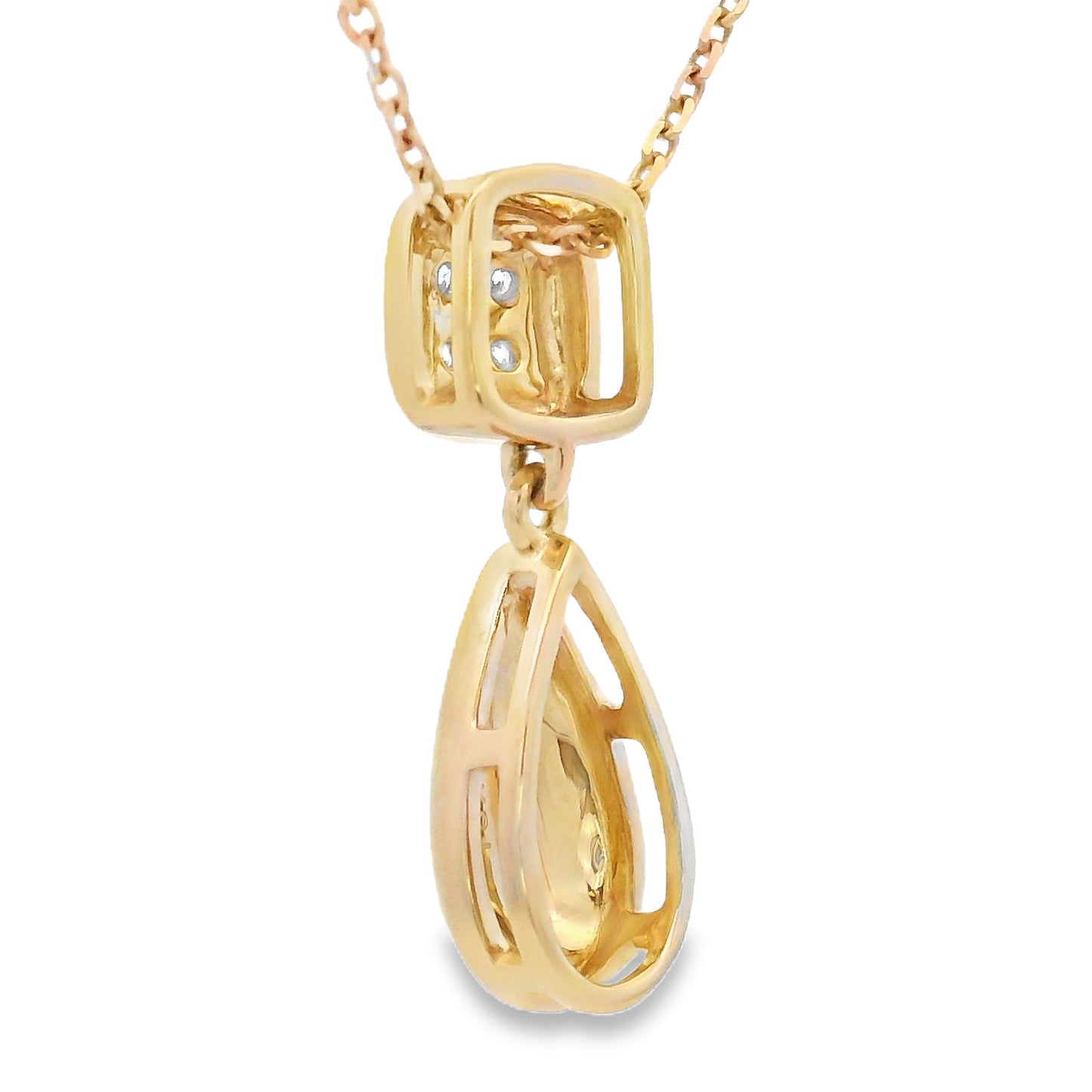 Pendentif de mode en diamant naturel de 0,04 ct en or jaune 10KT