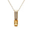 .06ct Citrine Diamond Pendant in 10KT Yellow Gold