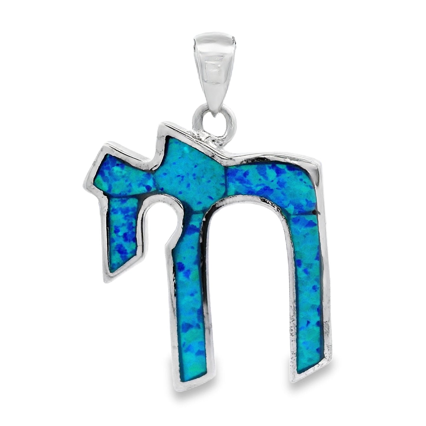 Pendentif de mode en opale naturelle créée en argent sterling