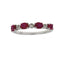 1.08ct Ruby Diamond Fashion Band Ring in 14KT White Gold