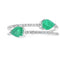 Anillo de Diamante Esmeralda Natural de 0.50ct en Oro Blanco de 14KT