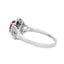 Bague en Rubis Naturel de 1,26 ct avec Diamants en Or Blanc 14KT
