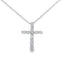 Pendentif Croix en Diamant de 0,12 ct en Or Blanc 10KT