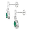 Chalcedony Diamond Dangle Earrings in 10KT White Gold